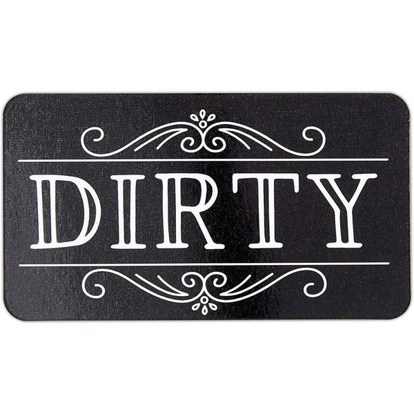 Double Sided Clean or Dirty Dishwasher Magnet Indicator Sign (3.5 x 2  Inches)