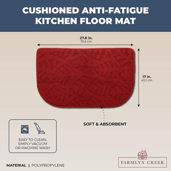 Belenda Non-Slip Safety Water Absorbent Soft Wine Cheers Kitchen Mat Red Barrel Studio