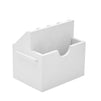 Wooden Utensil Holder for Countertop (7 x 5.5 x 6.6 Inches, White)