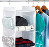 Farmlyn Creek 4-Shelf Hanging Closet Organizer with Pockets (White, 12 x 11.5 x 33.6 in)