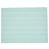 Set of 6 Placemats 13 x 17 in, Blue Green Striped Washable Place Mats for Kitchen & Dining Table Decoration
