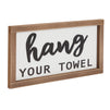 3 Piece Bathroom Sign Wall Decor, Wash Your Hands, Brush Your Teeth, Hang Your Towel, Rustic Hanging Sign 12 x 6 In)
