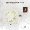Set of 6 Farmhouse Throw Pillow Covers for Living Room, Home Sweet Home Linen Sofa Cushion Cases (18 x 18 In)