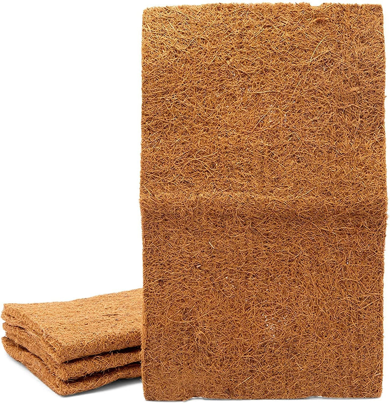 4-Pack Farmlyn Creek Coco Fiber Substrate Mats for Small Pets, Natural Coir (12x20 In)