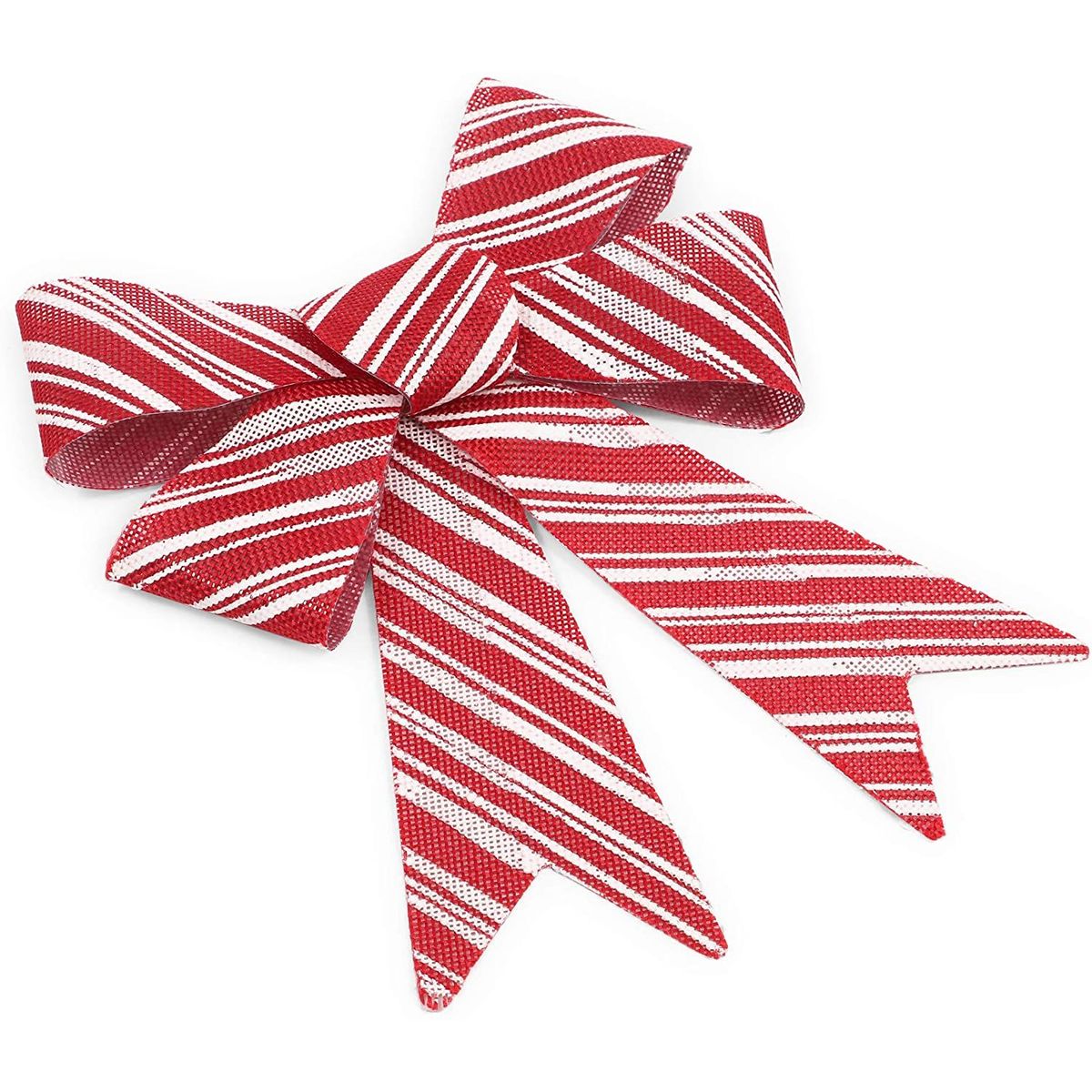Christmas Bows for Gift Wrapping, Candy Cane Stripes (Red, White