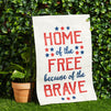Outdoor Garden Flag for Fourth of July,  Home of the Free (12.5 x 18 In)