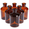 Farmlyn Creek 6-Pack Small Amber Vases for Centerpieces, Brown Glass Vase Bottles for Stems, Flower Buds, Apothecary Style Home Decor (2.8x5 in)