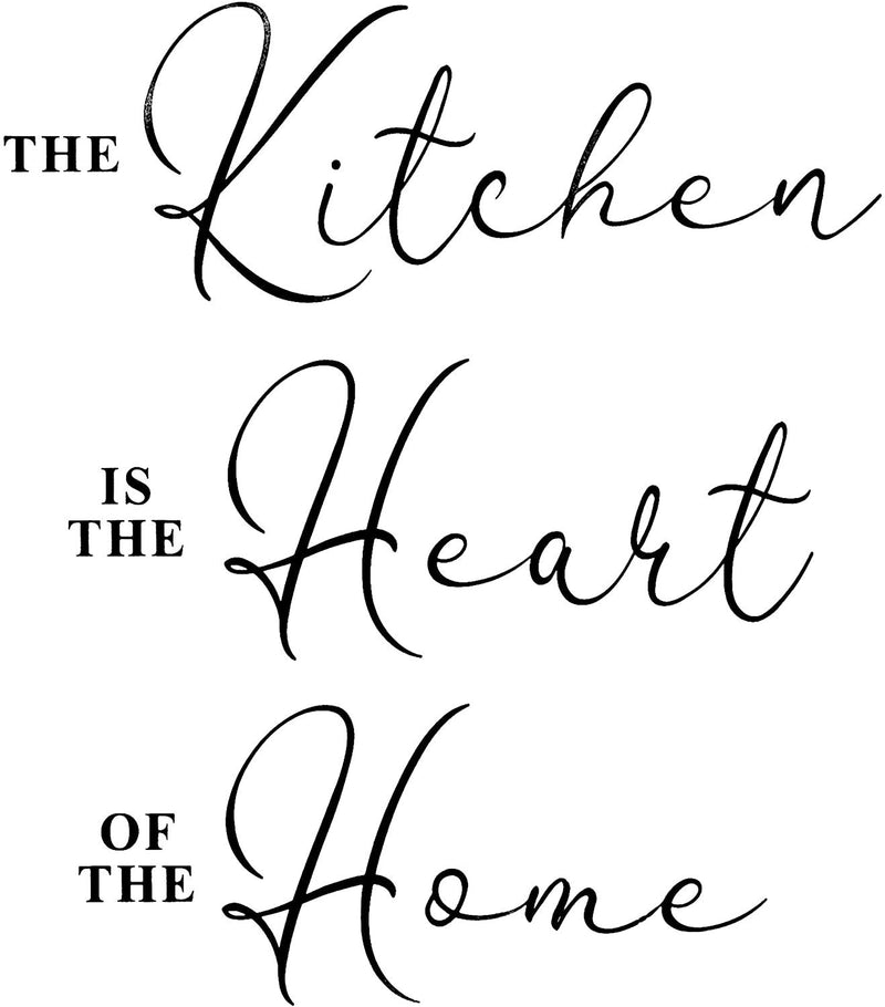 Removable Wall Decals, The Kitchen Is the Heart of the Home (9 x 25 In)
