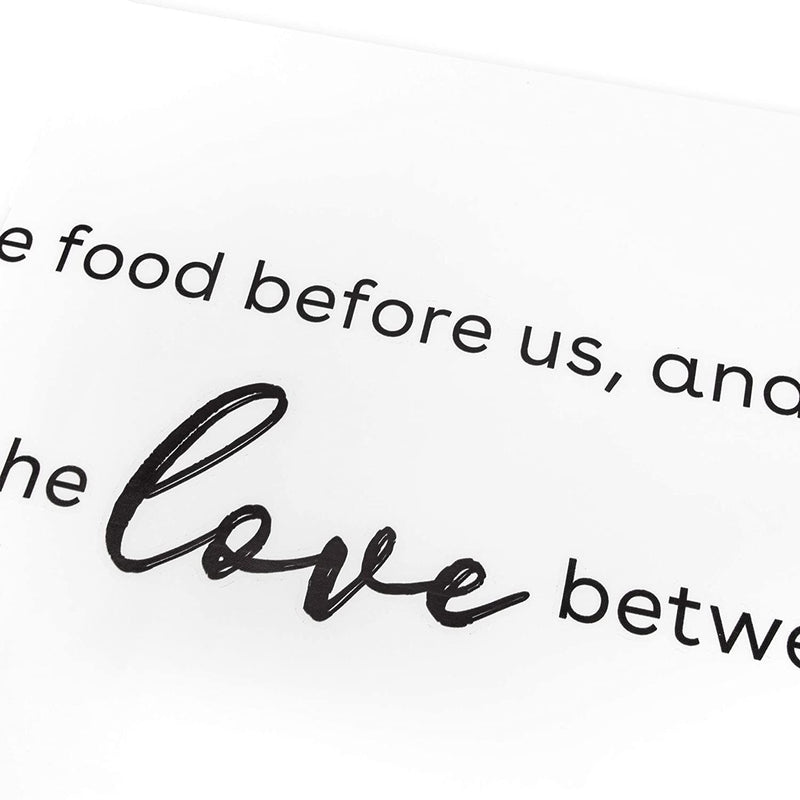Removable Kitchen Wall Stickers, Bless Food, Family, Love Between Us Decals (24.5 x 9 In)