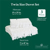 Twin Size Bohemian Style Duvet Cover Set with Pillowcases, Bohemian Tassels (White, 3 Pieces)