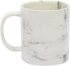 White Marble Ceramic Coffee Mug, Letter V Monogrammed Gift (11 oz)