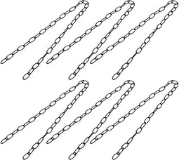 6 Pack Metal Hanging Chains for Pots, Plants, Planters, and Bird Feeders, Black, 36 in.