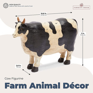 Farm Animal Kitchen Décor, Cow Figurine (10.8 x 7 x 2.8 in)