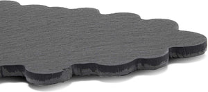 Slate Cheese Board Plate, Grape Design (Black, 6 x 12 Inches)