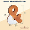Farmlyn Creek Ampersand Sign, Wood and Marble Bookshelf Décor (9 x 10 in)