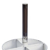 Kitchen Utensil Holder for Countertop with 4 Compartments, Galvanized Flatware Caddy (6 x 11 In)