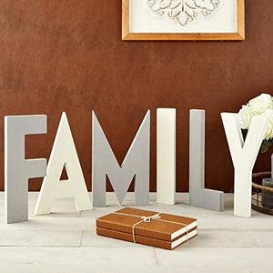Rustic Wood Letters, Family (11.4 Inches)