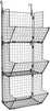 3 Tier Verticle Hanging Fruit Basket Organizer for Kitchen (Black, 11.7 x 32 x 12 in)