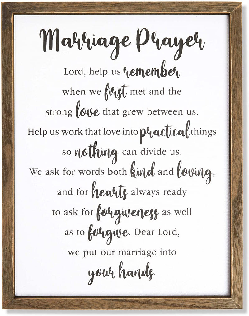 Farmlyn Creek Religious Home Decor, Marriage Prayer (11.75 x 15 Inches)