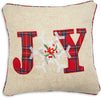 Farmlyn Creek Burlap Plaid Christmas Throw Pillow Covers (17 x 17 in, 2 Pack)