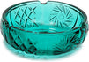 Round Glass Ashtray in Teal (5 Inches)