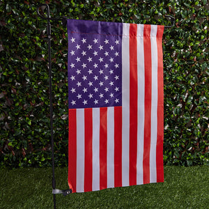 Farmlyn Creek USA Garden Flag with Stand, Patriotic American Outdoor Decor (16.4 x 35.5 in)