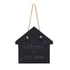 2 Rustic Farmhouse Hanging Chalkboard Signs with 4 Chalk Sticks (6 Piece Set)