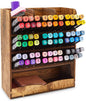 Wooden Pencil Holders Desk Storage Organizer, 12 Slots Office Supplies, Brown, 8.5 x 10 x 3.7 in