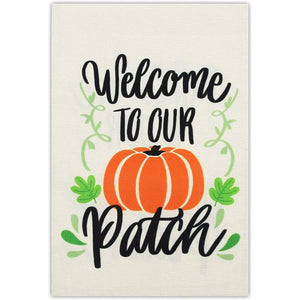 Double Sided Garden Flag for Fall, Welcome To Our Pumpkin Patch (12.5 x 18 In)
