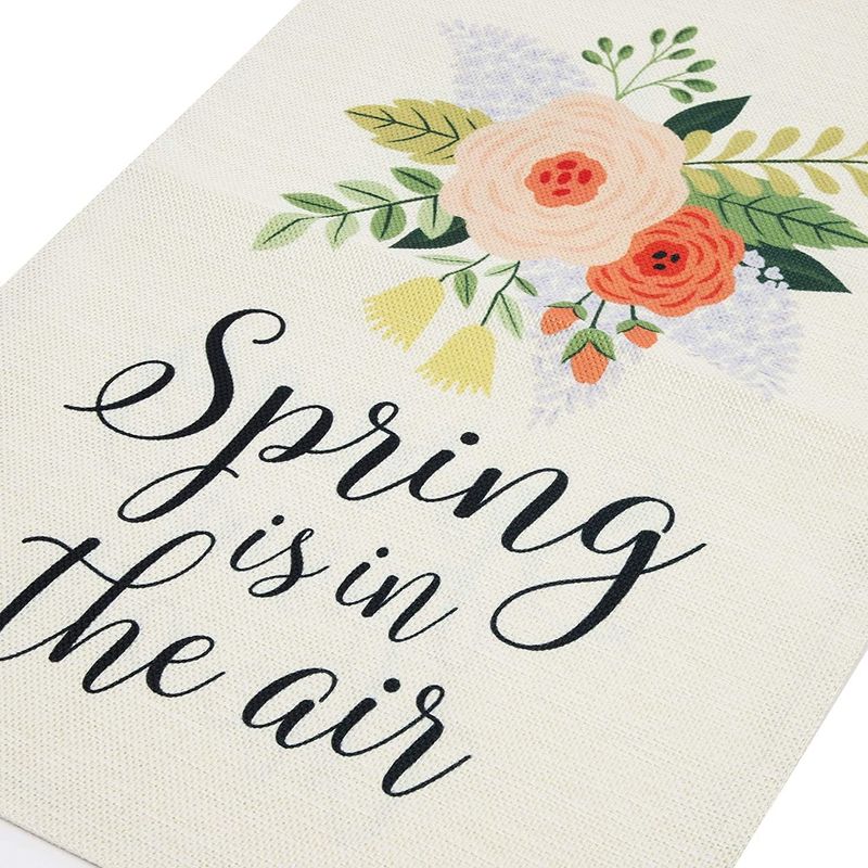 Double Sided Floral Garden Flag, Spring is in The Air, Front Yard Decor (12.5 x 18 in)