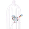 Bird Cage Decorative Tealight Candle Holder (White, 3.9 x 10.7 in)