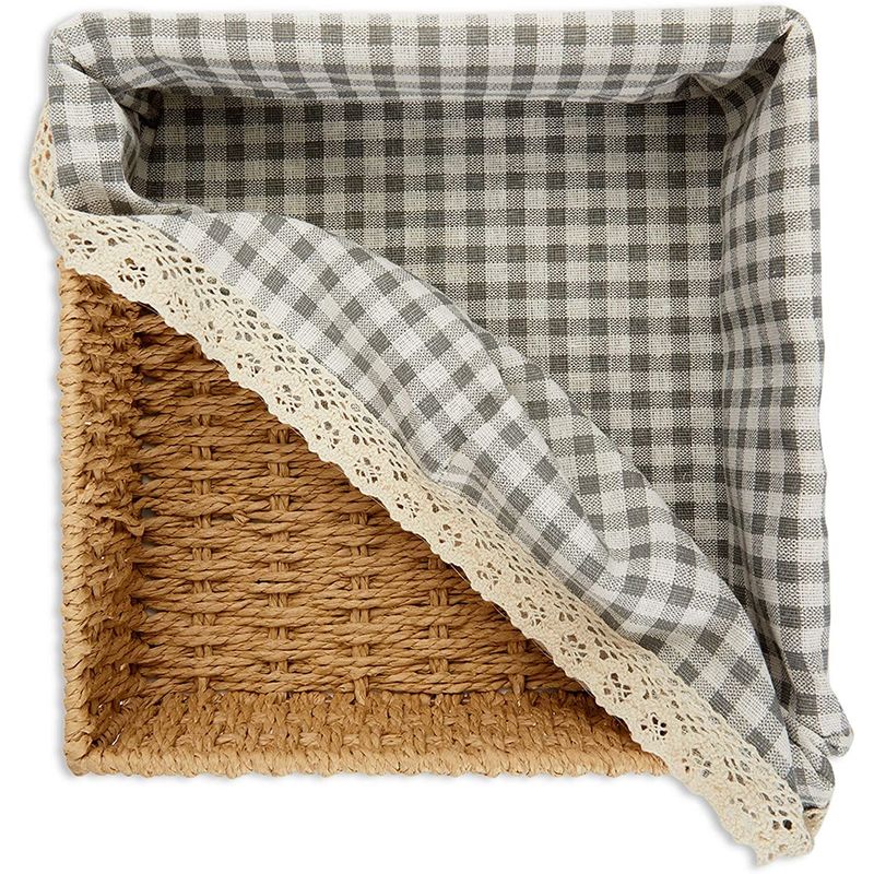 Juvale Set of 3 Small Wicker Baskets for Storage, Woven Nesting Bins with Handles for Bathroom Towels and Toilet Paper Organization, Shelf 3 Sizes
