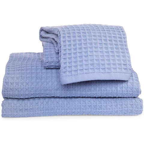 Blue Waffle Weave Bath Towels Set (2 Sizes, 4 Pieces) – Farmlyn Creek