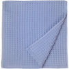 Blue Waffle Weave Bath Towels Set (2 Sizes, 4 Pieces)