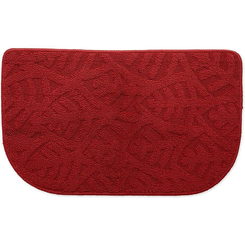 Kate Aurora Heavy Duty Embossed Non Slip Memory Foam Kitchen Mats - 39in W  x 20in L, Red