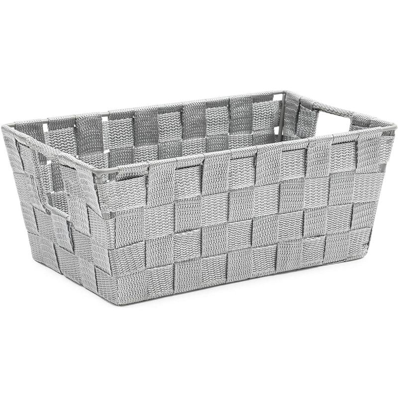 Farmlyn Creek Grey Woven Basket for Bathroom, Closet and Pantry Storag