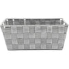 Farmlyn Creek Grey Woven Basket for Bathroom, Closet and Pantry Storage (11.4 x 6.5 x 4.5 in)