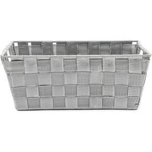 Farmlyn Creek Grey Woven Basket for Bathroom, Closet and Pantry Storage (11.4 x 6.5 x 4.5 in)