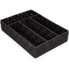 Black Storage Boxes Set for Drawer Organizers (10 x 13.5 x 2.75 in, 2 Pack)