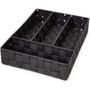 Black Storage Boxes Set for Drawer Organizers (10 x 13.5 x 2.75 in, 2 Pack)