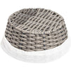 Farmlyn Creek Round Wicker Nesting Baskets and Liners for Storage (8.7 x 3.5 in, 3 Pack)