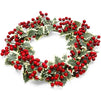 Artificial Christmas Wreath with Holly Berries for Front Doors (15.7 in, 1 Piece)