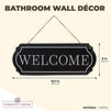 Home Wall Décor, Iron Welcome Sign with Hemp Rope (15.5 x 6 Inches)