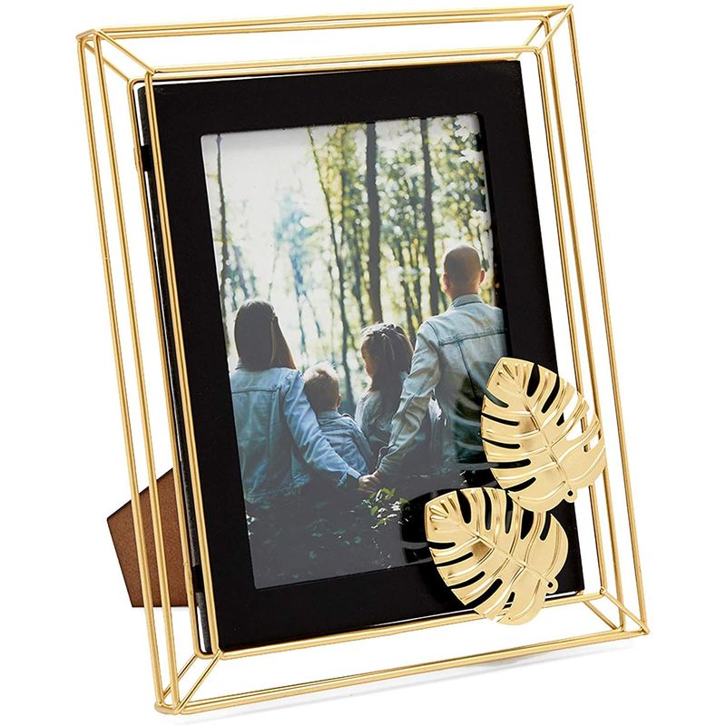 Farmlyn Creek Gold Metal Picture Frame for 5 x 7 Inch Photos (8 x 10 in)