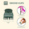 Plant Clips for Support, Orchid Clip Set, Home and Garden (0.6 in, Green, 200 Pack)