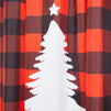 Christmas Buffalo Plaid Shower Curtain Set with 12 Hooks, Holiday Home Decor (70 x 71 in)