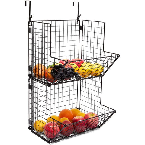 3 Tier Verticle Hanging Fruit Basket Organizer for Kitchen (Black, 11. –  Farmlyn Creek