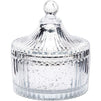 Silver Mercury Glass Canister, Decorative Jar Container for Bathroom (4 In)