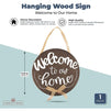 Farmlyn Creek Burlap and Wood Hanging Sign, Welcome to Our Home (11.75 x 11.75 Inches)