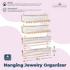 Farmlyn Creek Wall Mounted Jewelry Organizer Set with Bracelet Rods (11.8 x 2.25 in, 4 Pieces)